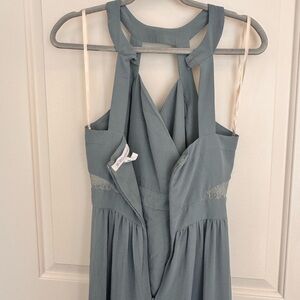 BCBGeneration Soft Gray Dress with Lace Detail